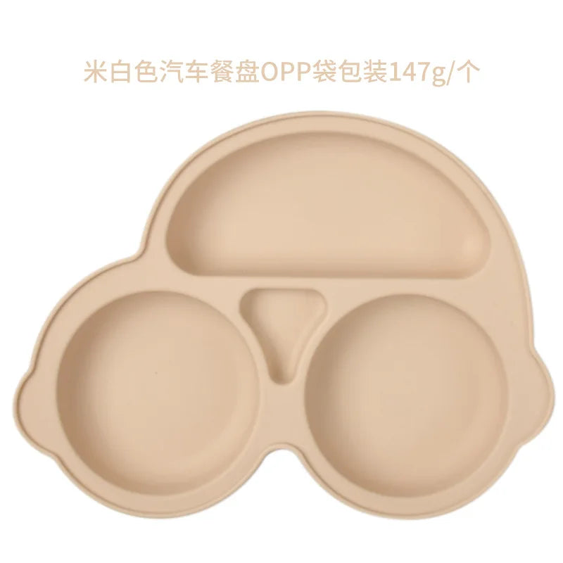 Smile-Face Suction Baby Plate – Non-Slip Silicone Toddler Bowl (BPA-Free) Mealtime just got mess-proof!