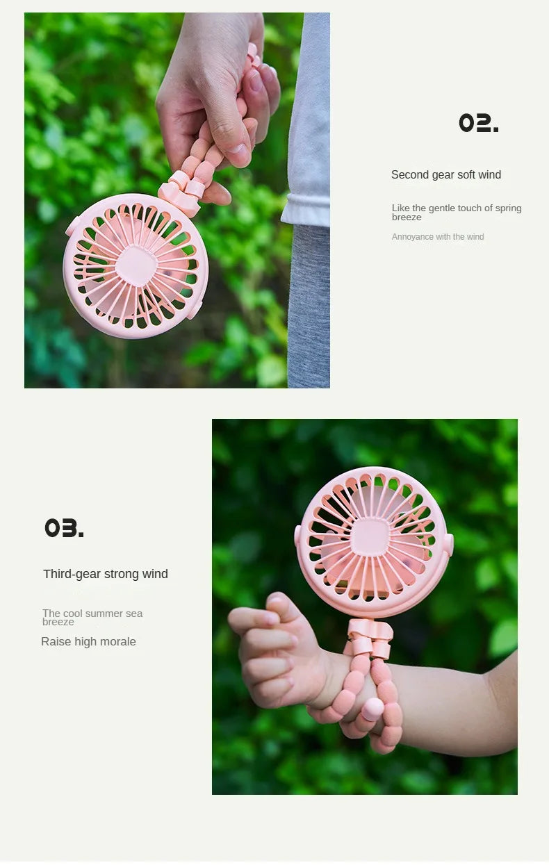Portable Baby Stroller Fan – USB Rechargeable, 3 Speeds