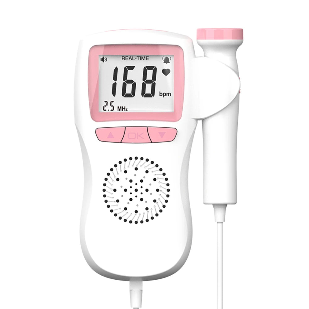 3MHz Fetal Doppler – Portable Baby Heartbeat Monitor for Home Use (Safe & Easy)