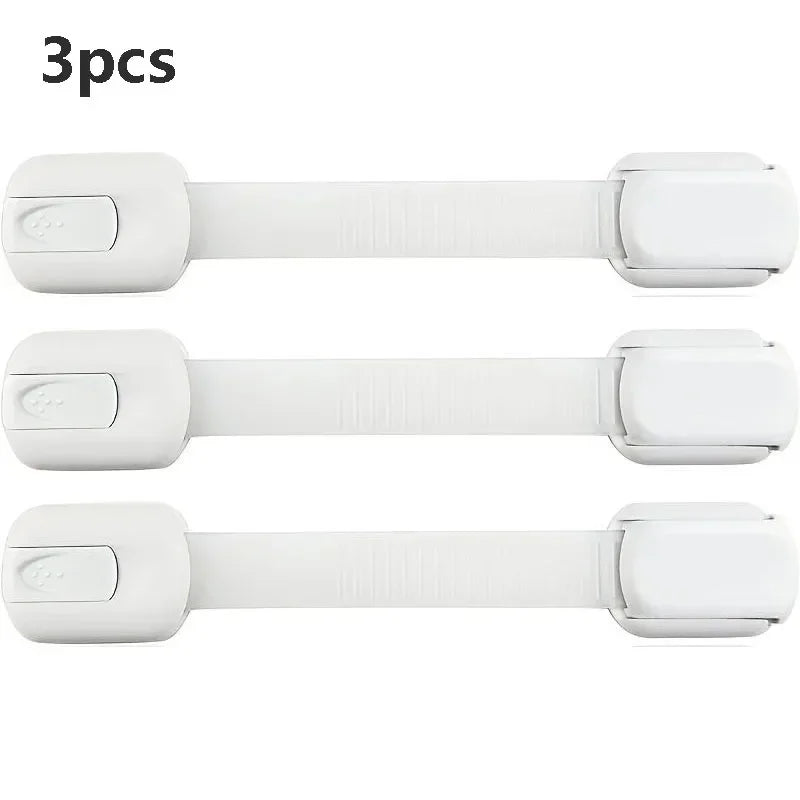 Baby Proofing Cabinet Locks (6-Pack) – Strong Adhesive Safety Latches for Drawers & Doors