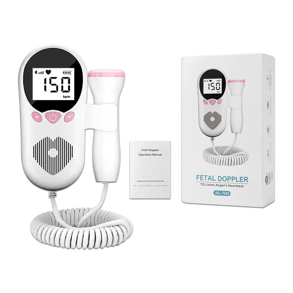 3MHz Fetal Doppler – Portable Baby Heartbeat Monitor for Home Use (Safe & Easy)