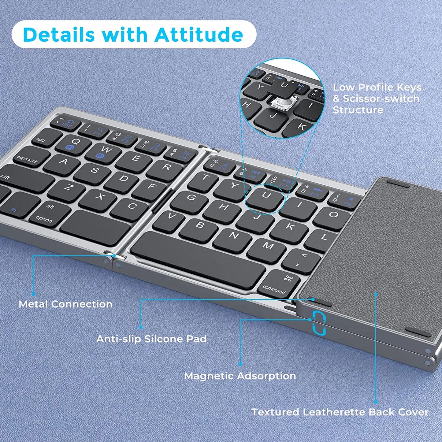 Seenda Mini Foldable Bluetooth Keyboard – Work Anywhere, Anytime