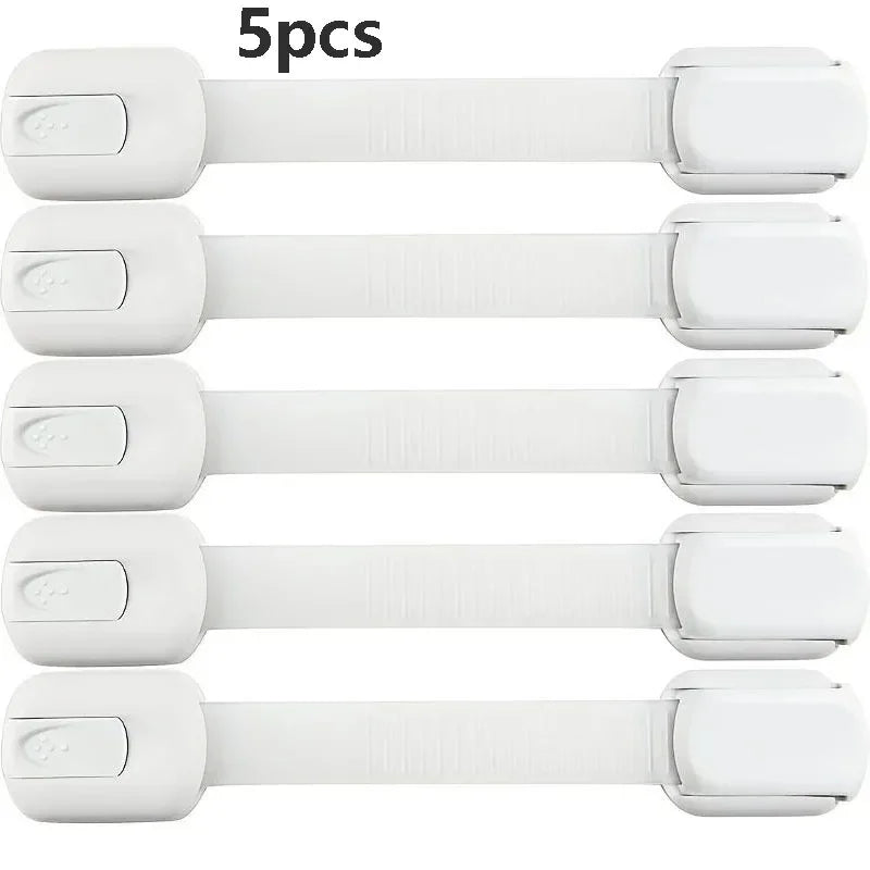 Baby Proofing Cabinet Locks (6-Pack) – Strong Adhesive Safety Latches for Drawers & Doors