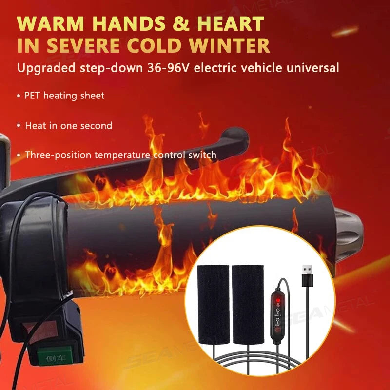 USB Motorcycle Handlebar Heater – Stay Warm and Comfortable on Winter Rides!