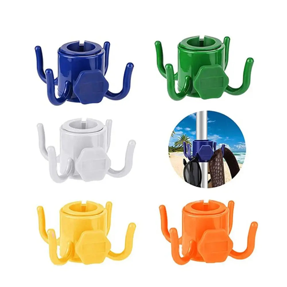 Portable 4-Hook Umbrella Hanger – Hang Bags, Towels & More!