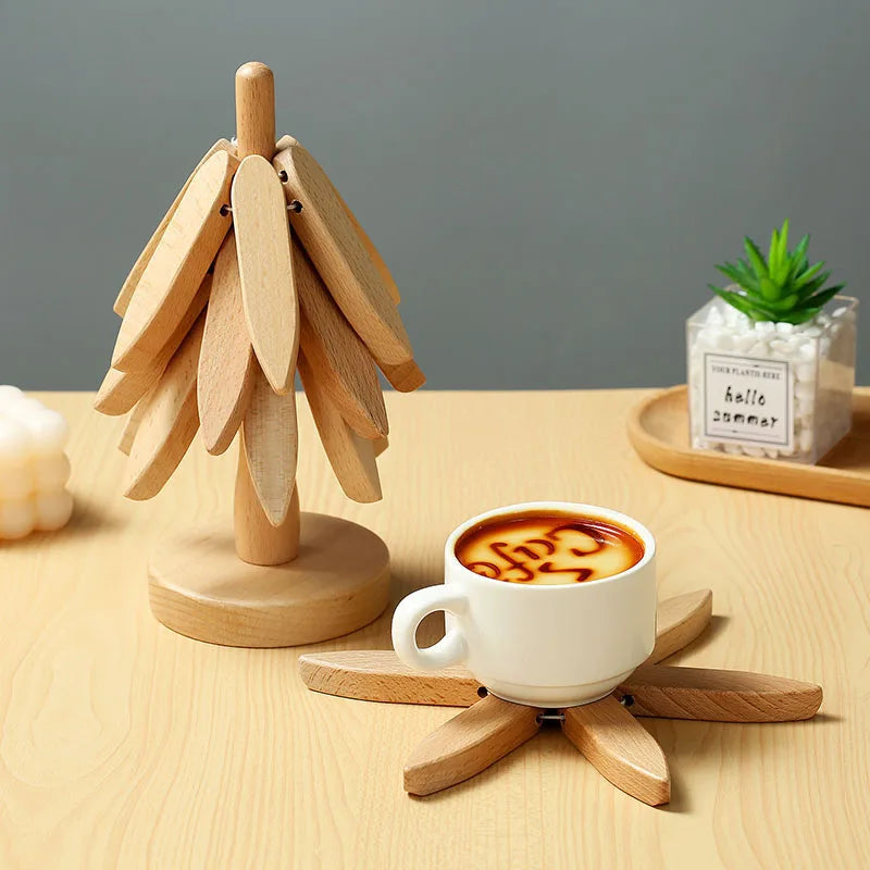 Tree Design Wooden Trivets – Style Meets Functionality