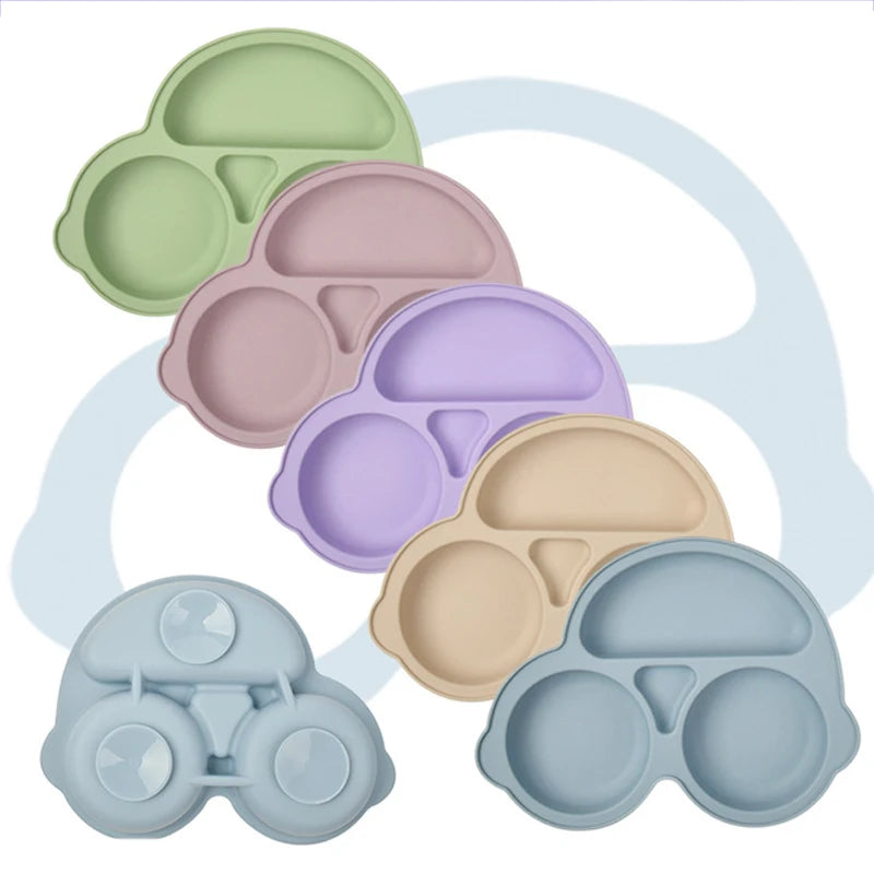 Smile-Face Suction Baby Plate – Non-Slip Silicone Toddler Bowl (BPA-Free) Mealtime just got mess-proof!