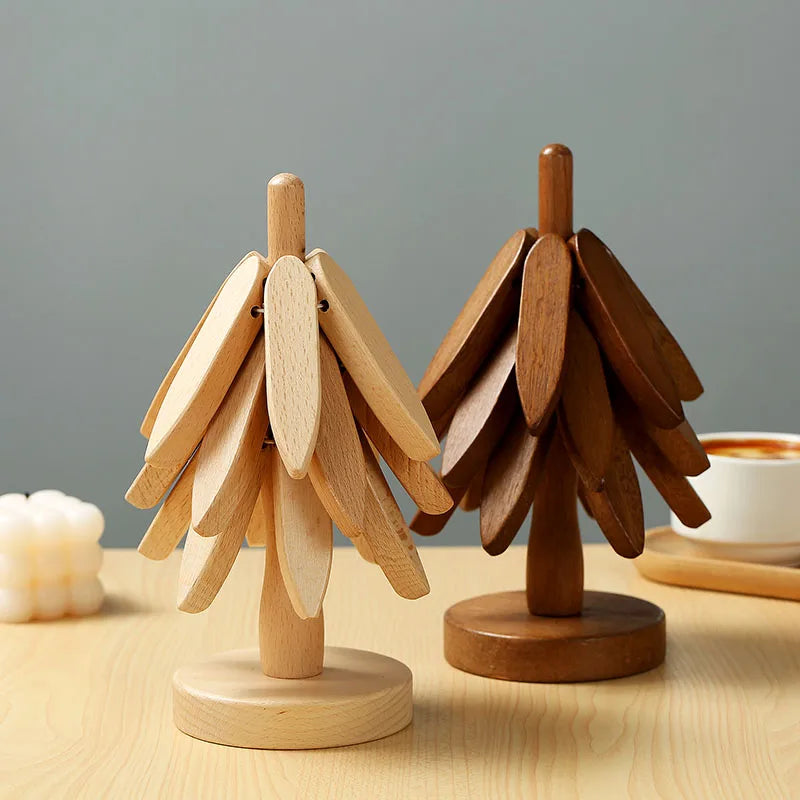 Tree Design Wooden Trivets – Style Meets Functionality