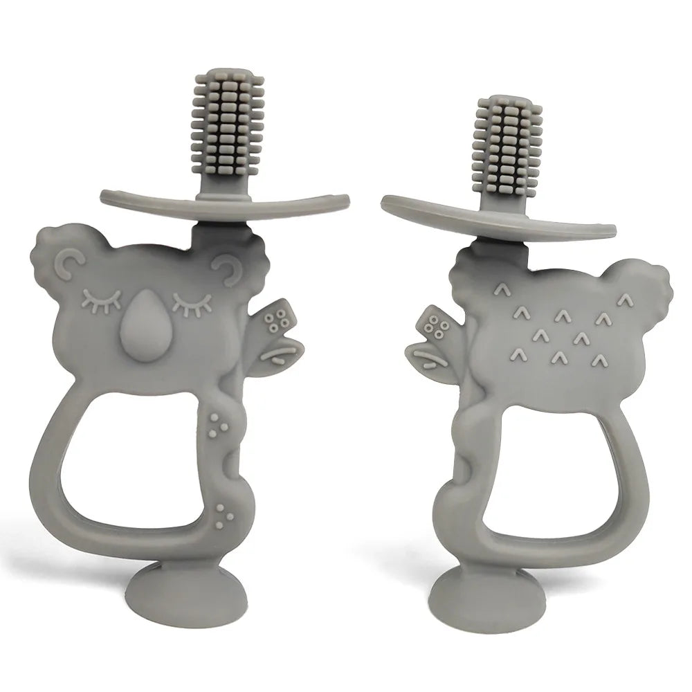 Baby Teething Mittens – BPA-Free Silicone Teether Gloves (Bear Design)
