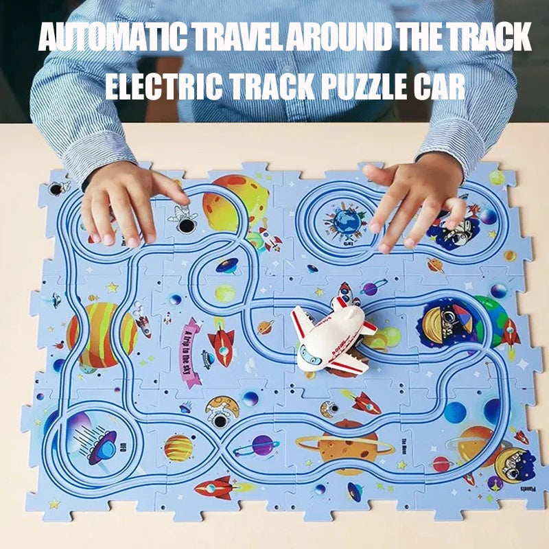 Children’s Puzzle Electric Railroad Speeder – Build, Play, and Explore!