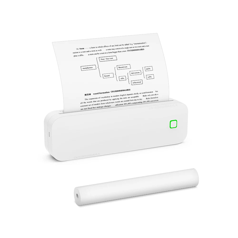 Portable Mini A4 Thermal Printer – Ink-Free Printing for On-the-Go Convenience!