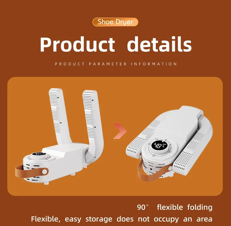 Intelligent Timer Shoe Dryer 2025– Quick Drying, Deodorizing, and Sterilizing for Fresh, Warm Shoes!