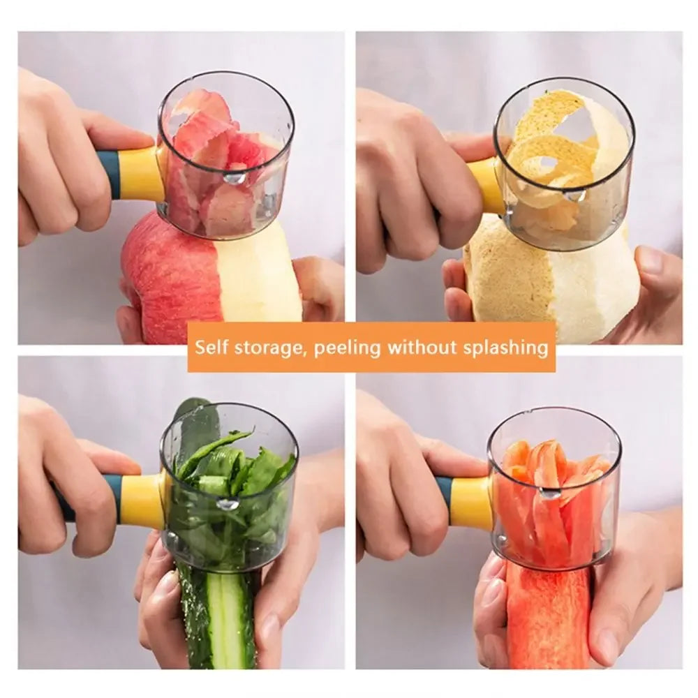 3-in-1 Manual Vegetable Grater – Effortless Peeling, Slicing & Grating!