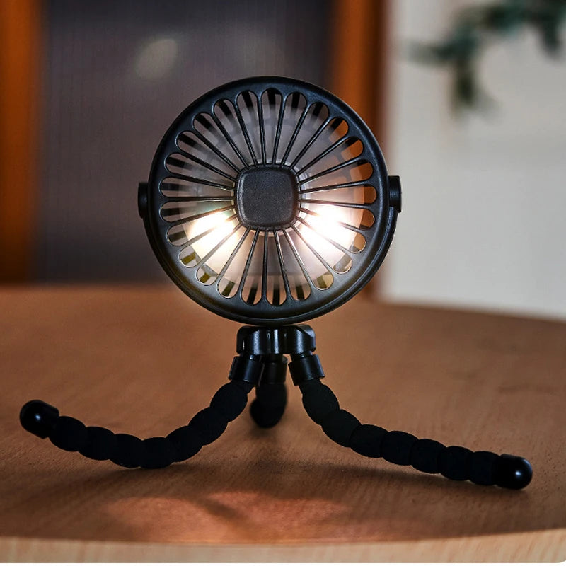 Portable Baby Stroller Fan – USB Rechargeable, 3 Speeds
