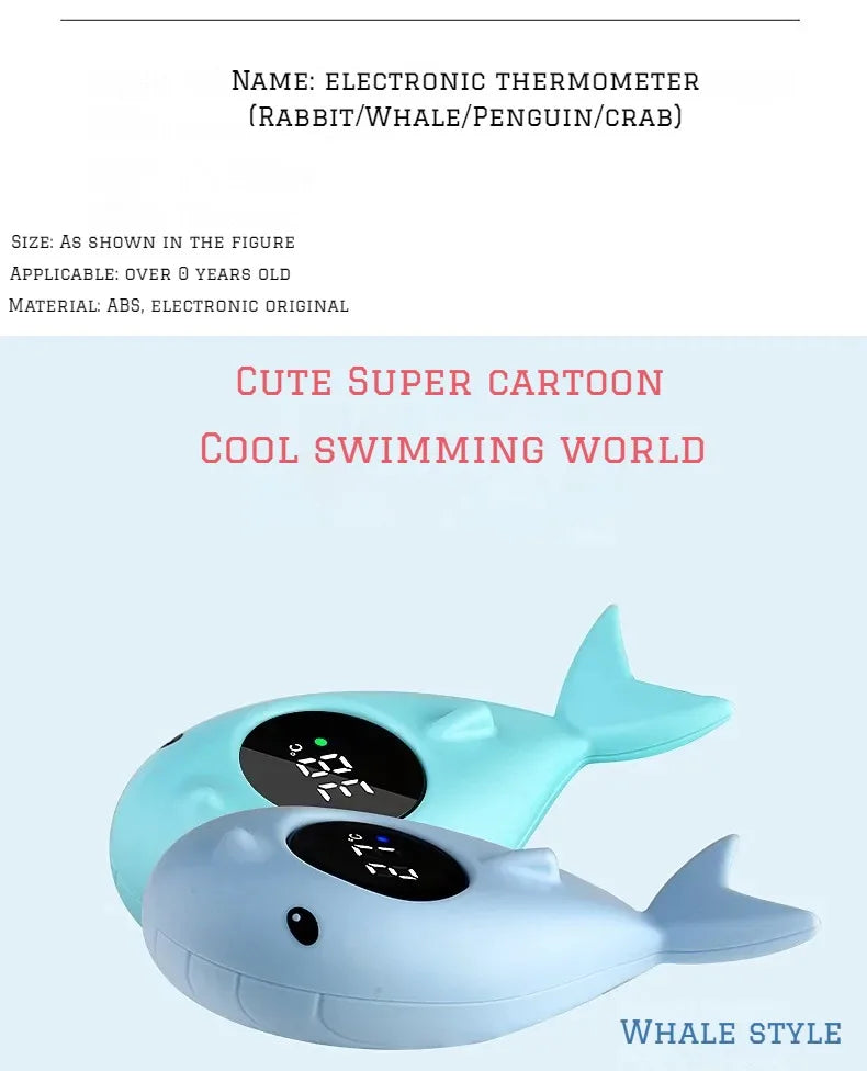 Digital Baby Bath Thermometer – Floating LED Water Temperature Monitor with Cute Cartoon Design