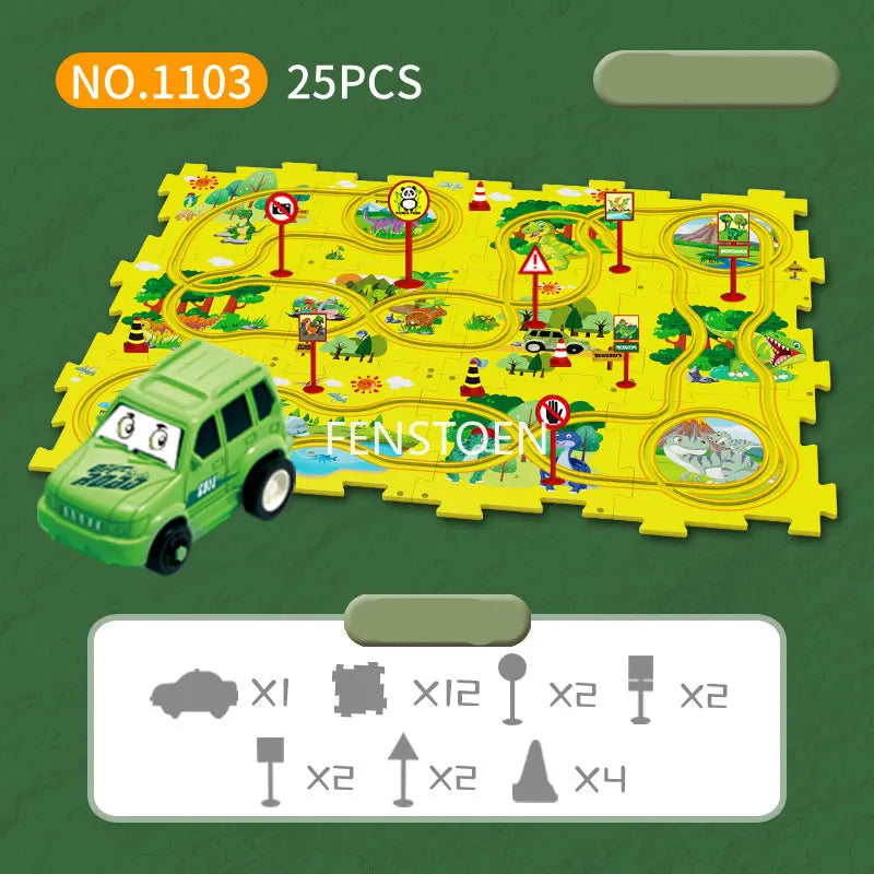 Children’s Puzzle Electric Railroad Speeder – Build, Play, and Explore!
