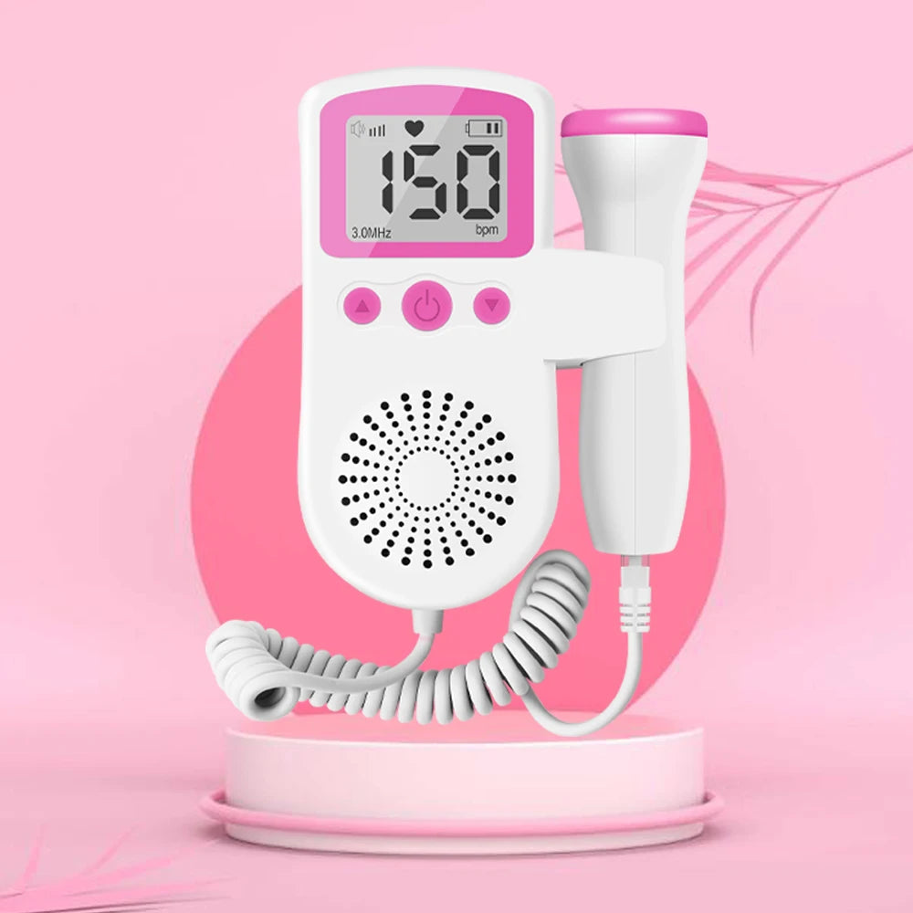 3MHz Fetal Doppler – Portable Baby Heartbeat Monitor for Home Use (Safe & Easy)