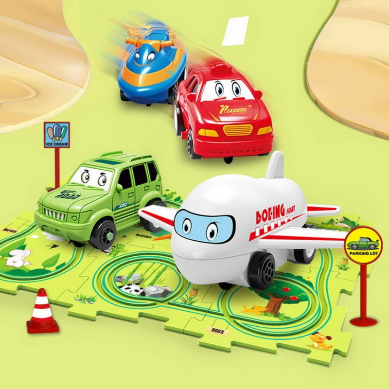Children’s Puzzle Electric Railroad Speeder – Build, Play, and Explore!