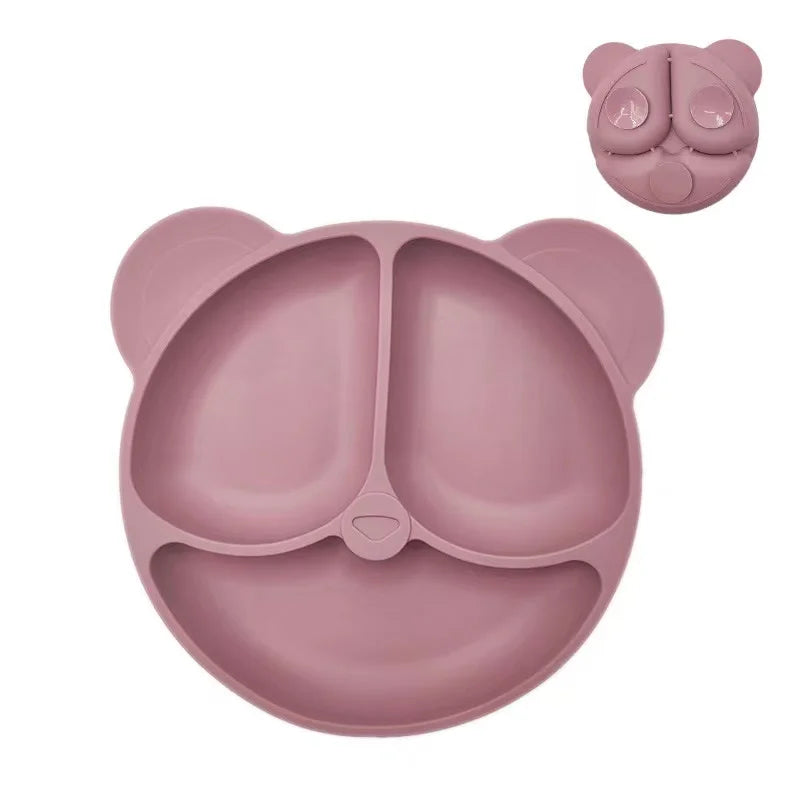 Smile-Face Suction Baby Plate – Non-Slip Silicone Toddler Bowl (BPA-Free) Mealtime just got mess-proof!