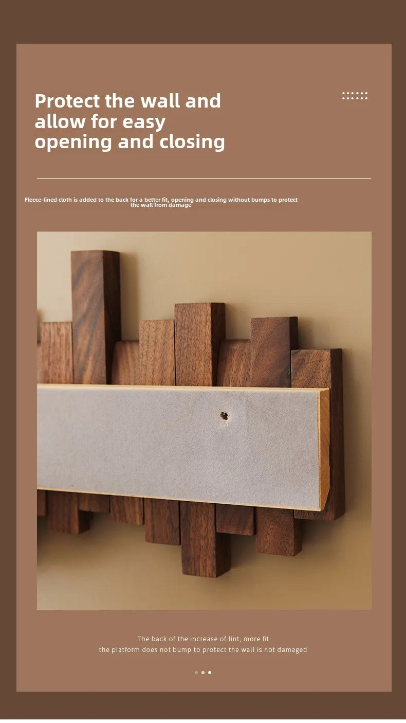 Walnut Wooden Clothes Hook – Stylish & Functional Storage!