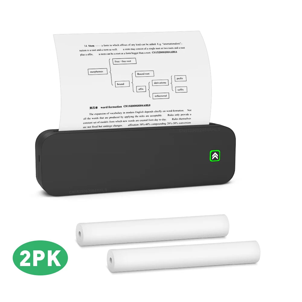 Portable Mini A4 Thermal Printer – Ink-Free Printing for On-the-Go Convenience!