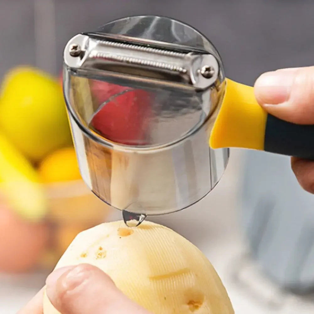 3-in-1 Manual Vegetable Grater – Effortless Peeling, Slicing & Grating!