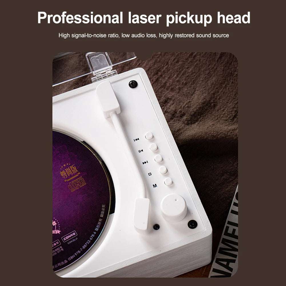 Retro CD Player – Rechargeable, Bluetooth-Compatible, and Portable Music Player