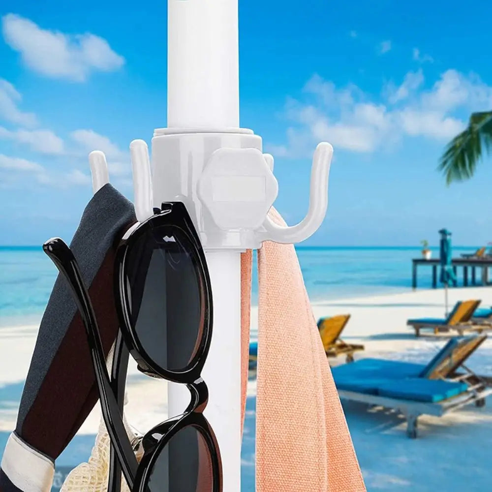 Portable 4-Hook Umbrella Hanger – Hang Bags, Towels & More!