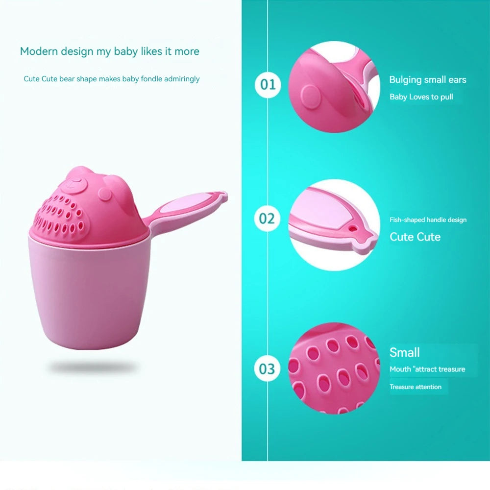 Animal Shampoo Cup – Splash-Free Baby Hair Washing Hat (Whale/Elephant