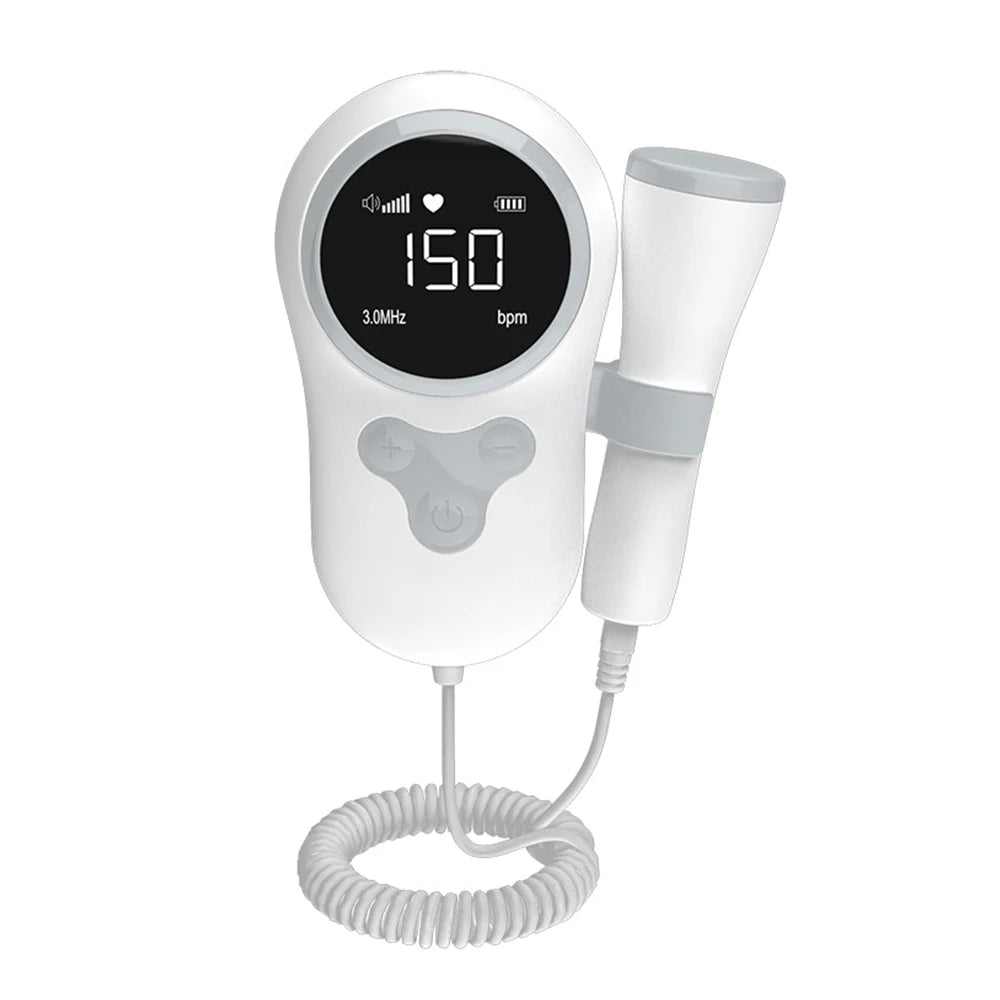 3MHz Fetal Doppler – Portable Baby Heartbeat Monitor for Home Use (Safe & Easy)