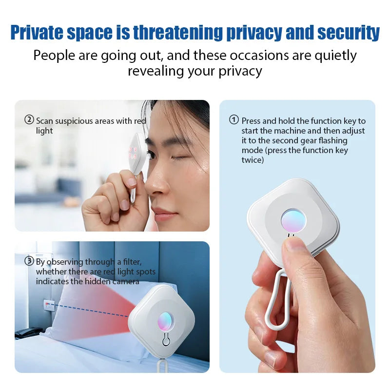 Wireless Anti-Spy Detector – Portable Infrared Camera Finder for Ultimate Privacy Protection!