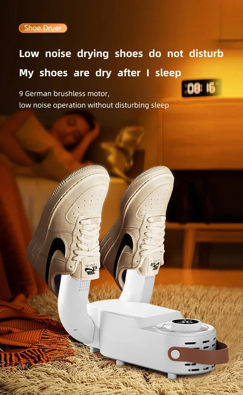 Intelligent Timer Shoe Dryer 2025– Quick Drying, Deodorizing, and Sterilizing for Fresh, Warm Shoes!