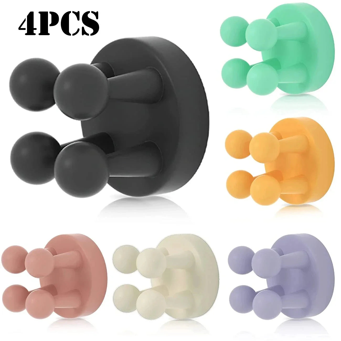 4-Pack Silicone Shaver & Toothbrush Holders – Space-Saving, Waterproof & Versatile!