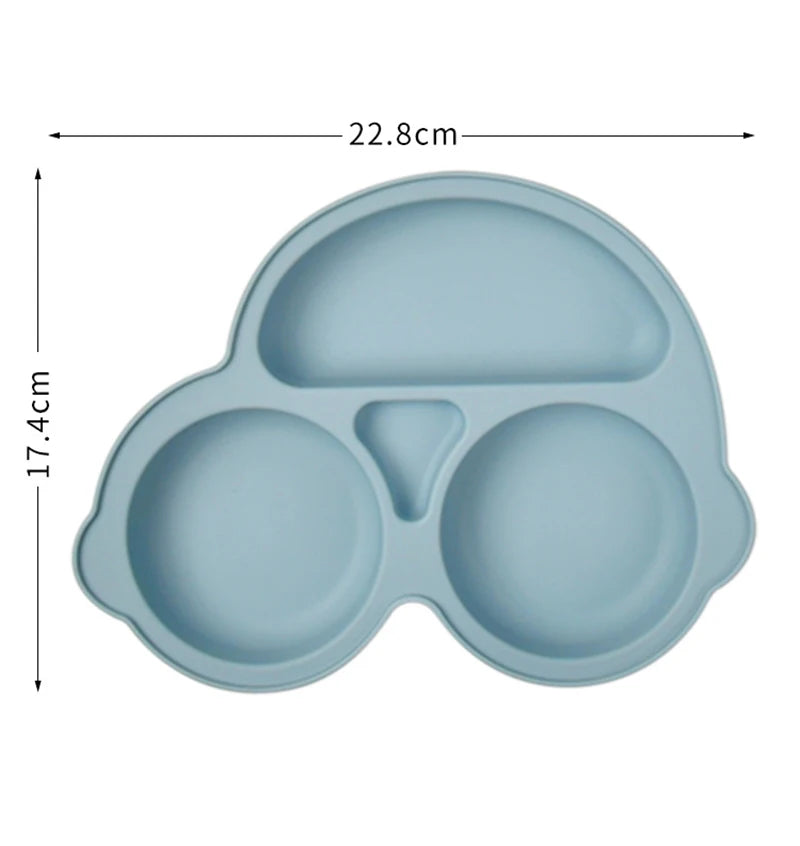 Smile-Face Suction Baby Plate – Non-Slip Silicone Toddler Bowl (BPA-Free) Mealtime just got mess-proof!