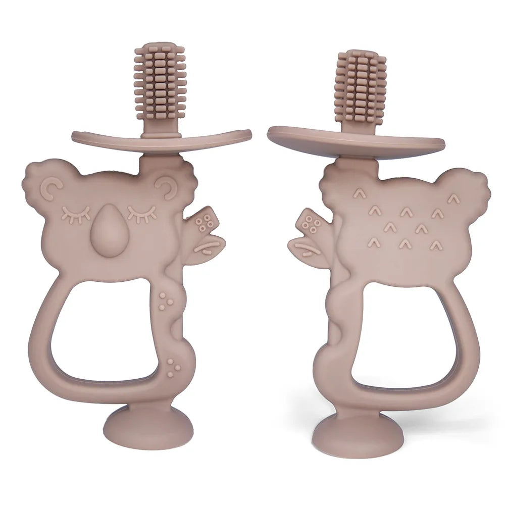 Baby Teething Mittens – BPA-Free Silicone Teether Gloves (Bear Design)