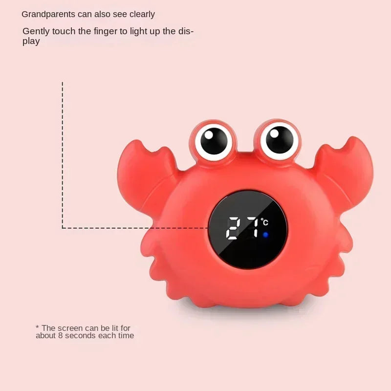 Digital Baby Bath Thermometer – Floating LED Water Temperature Monitor with Cute Cartoon Design