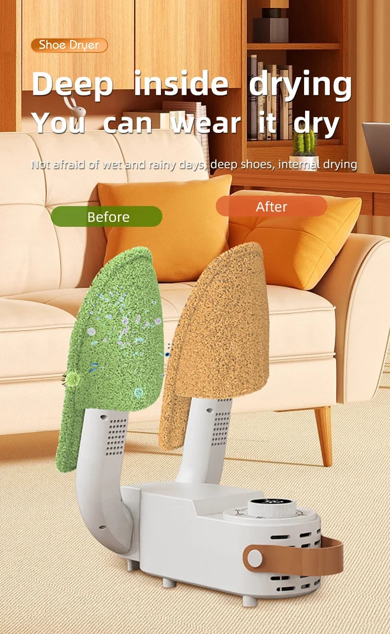 Intelligent Timer Shoe Dryer 2025– Quick Drying, Deodorizing, and Sterilizing for Fresh, Warm Shoes!
