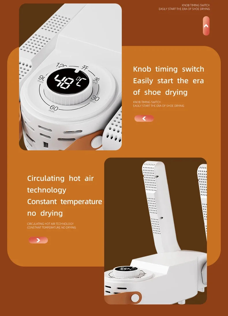 Intelligent Timer Shoe Dryer 2025– Quick Drying, Deodorizing, and Sterilizing for Fresh, Warm Shoes!