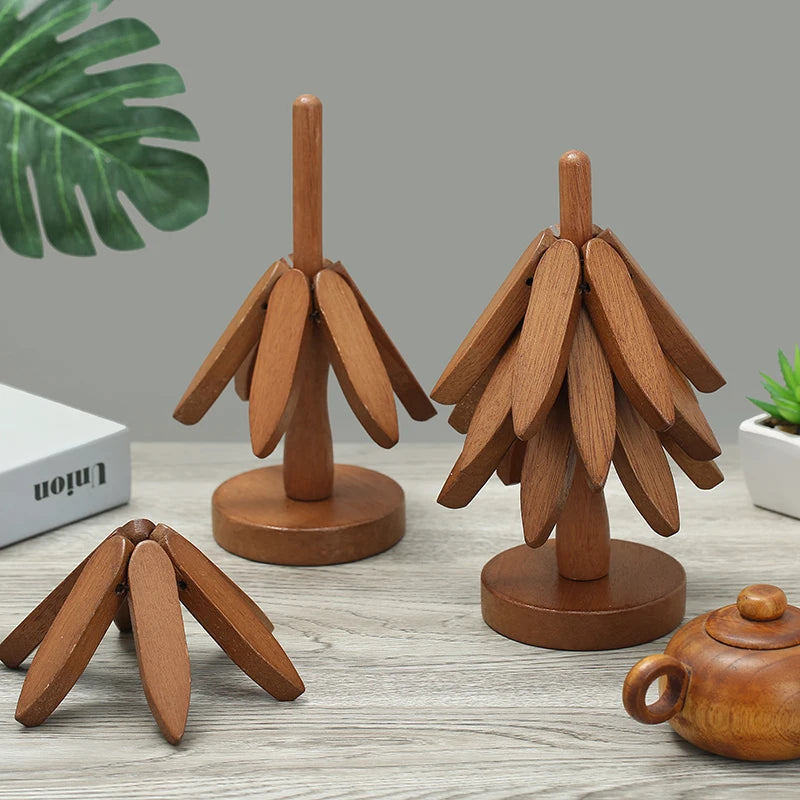 Tree Design Wooden Trivets – Style Meets Functionality
