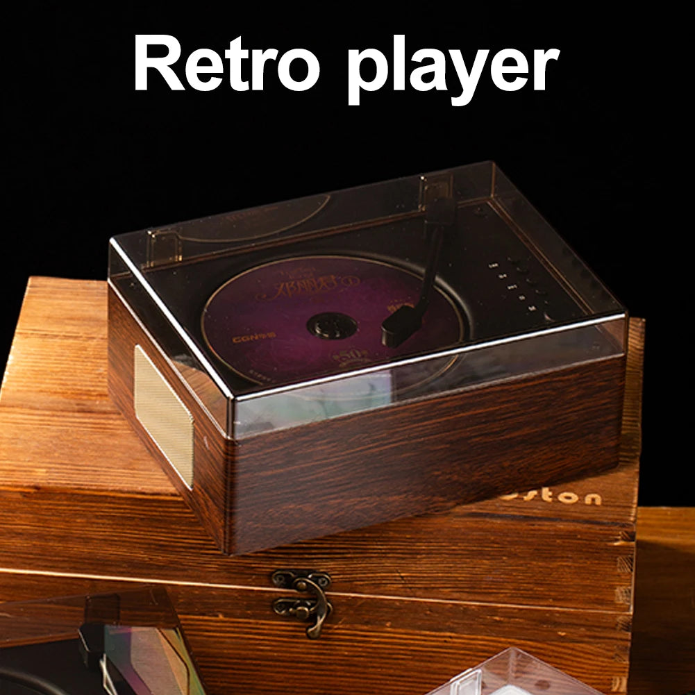 Retro CD Player – Rechargeable, Bluetooth-Compatible, and Portable Music Player