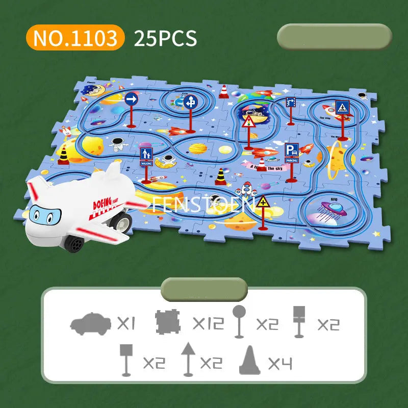 Children’s Puzzle Electric Railroad Speeder – Build, Play, and Explore!