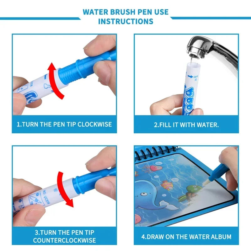 Magical Water Drawing Book – Mess-Free, Reusable Fun for Little Artists