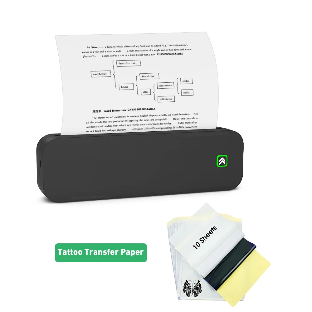 Portable Mini A4 Thermal Printer – Ink-Free Printing for On-the-Go Convenience!