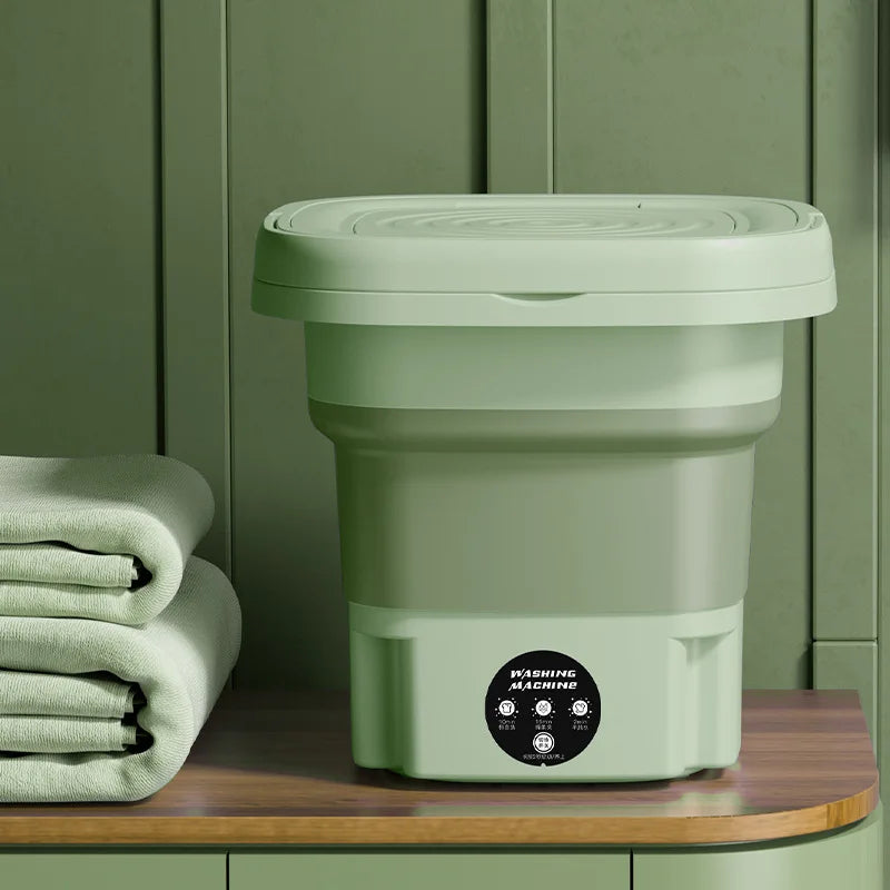 8L Portable Foldable Washing Machine with Spin Dryer – Compact and Convenient Laundry Solution!