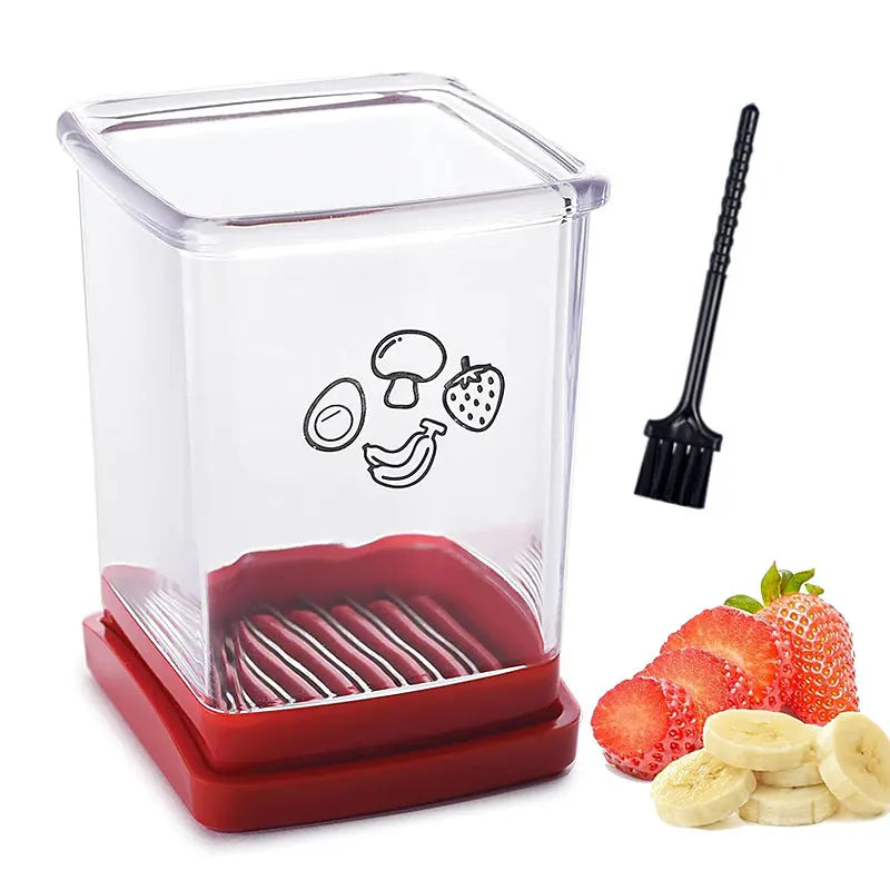 Multi-Fruit Speed Slicer with Safety Push Plate – Kitchen Essential for Perfect, Uniform Cuts