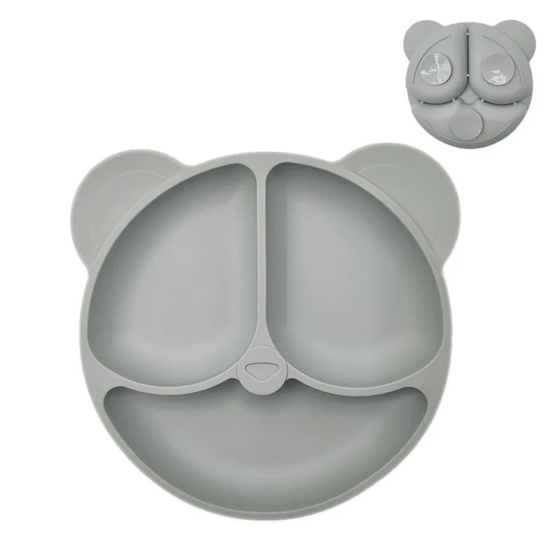 Smile-Face Suction Baby Plate – Non-Slip Silicone Toddler Bowl (BPA-Free) Mealtime just got mess-proof!