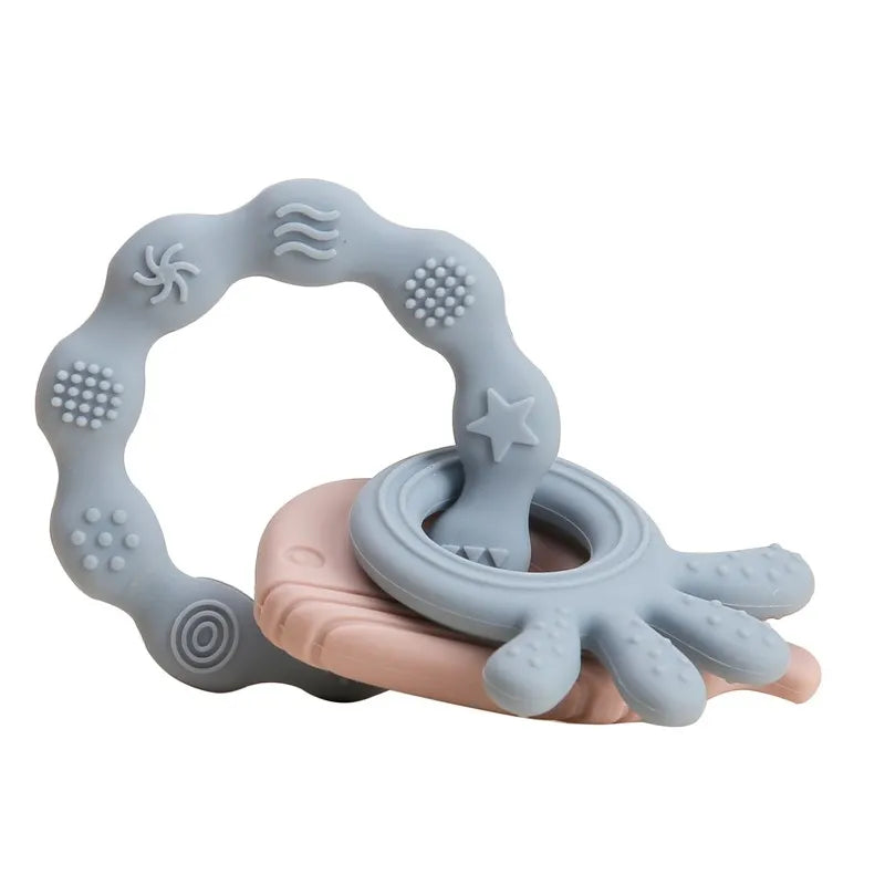Baby Teething Mittens – BPA-Free Silicone Teether Gloves (Bear Design)