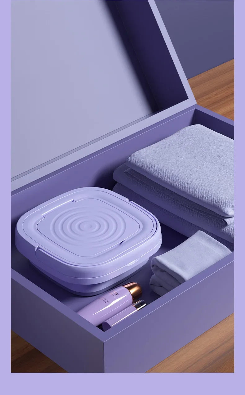 8L Portable Foldable Washing Machine with Spin Dryer – Compact and Convenient Laundry Solution!