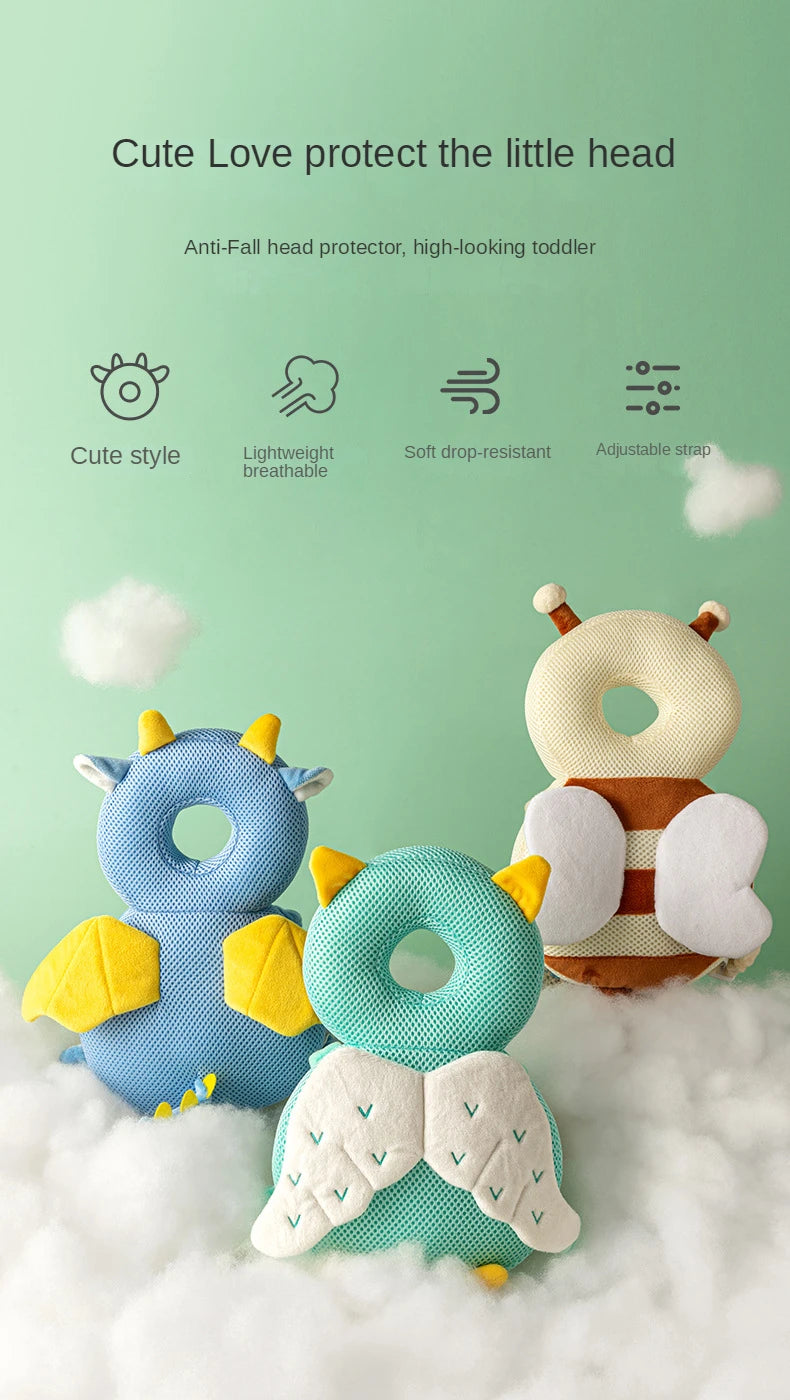 Baby Head Protector – Soft Safety Cushion (Bee/Cartoon) – Toddler Anti-Bump Hat (1-3 Years)