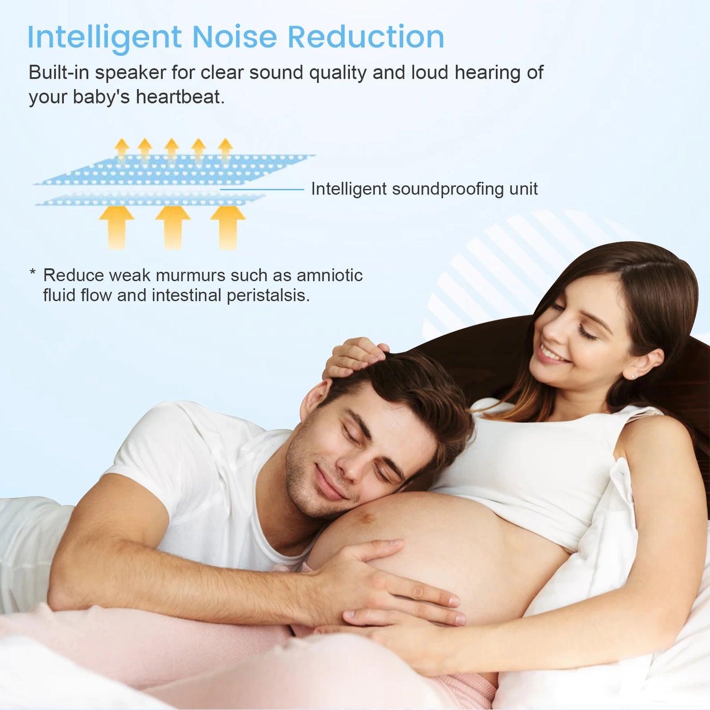 3MHz Fetal Doppler – Portable Baby Heartbeat Monitor for Home Use (Safe & Easy)